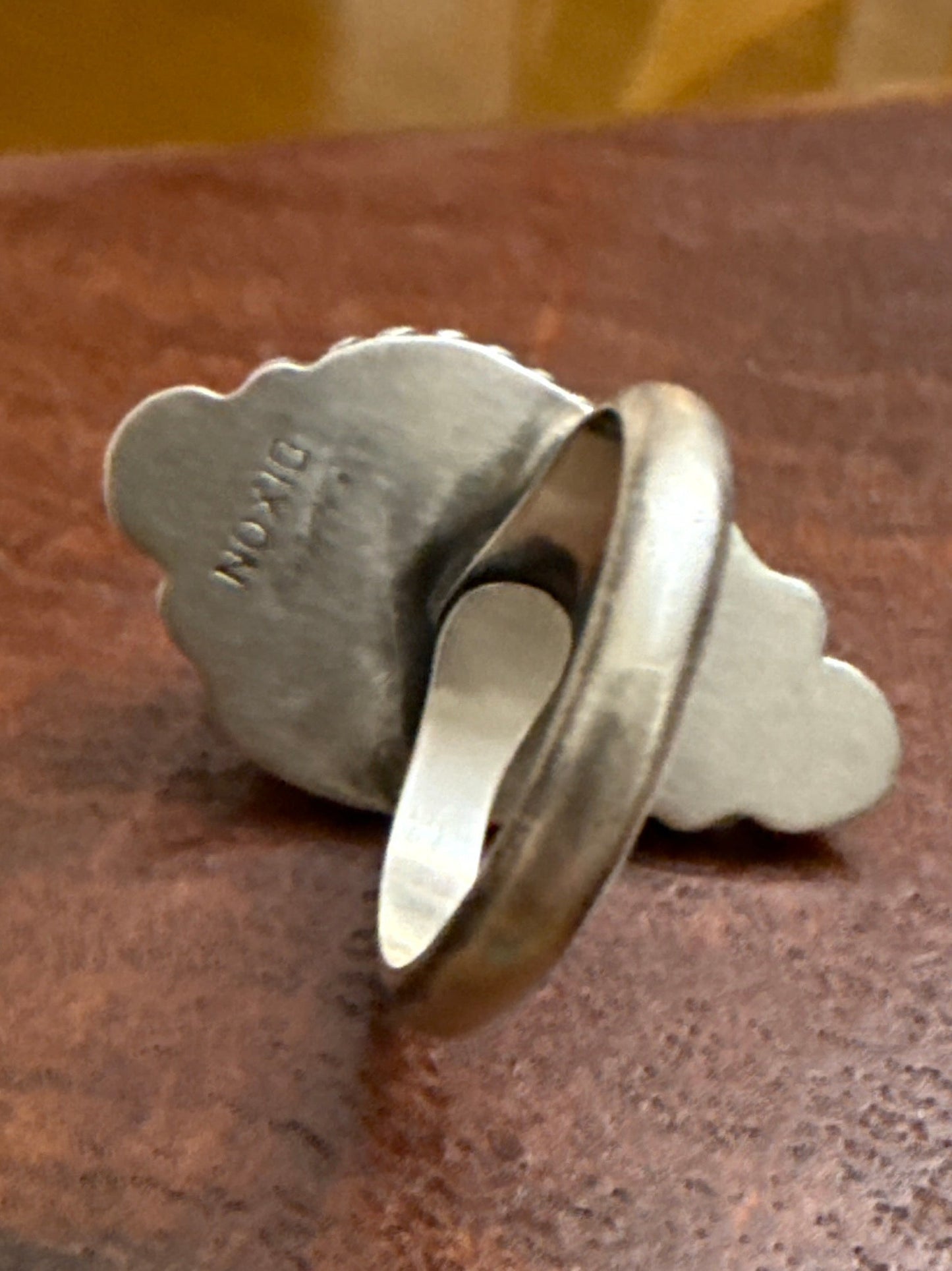 Navajo Handmade Golden Hill Adjustable Ring Set in Sterling Silver