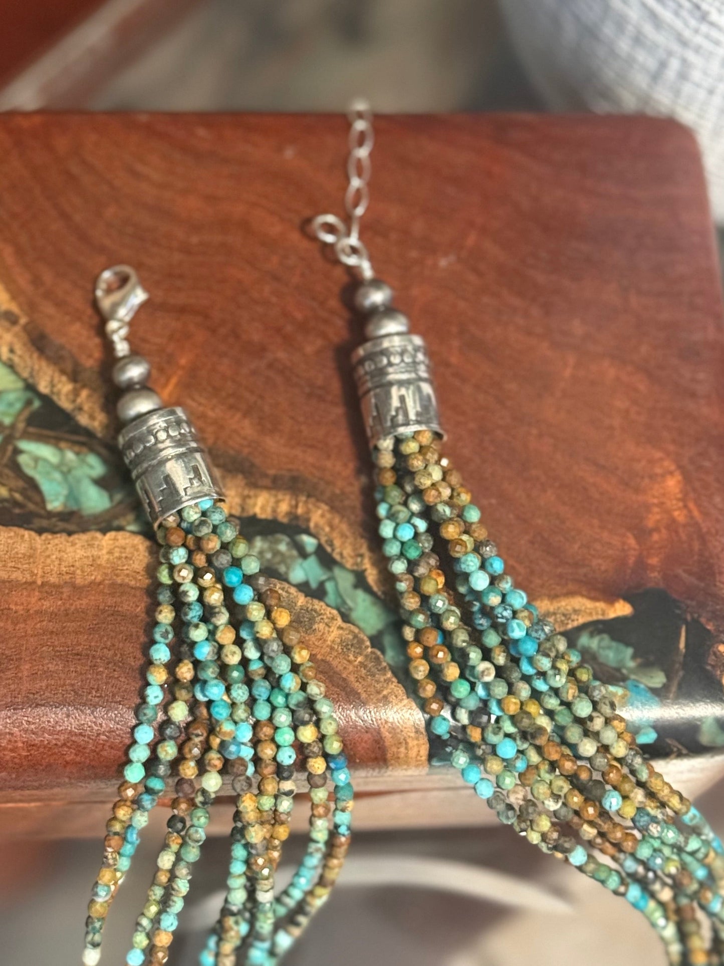 Multiple Strand Turquoise Bead Necklace