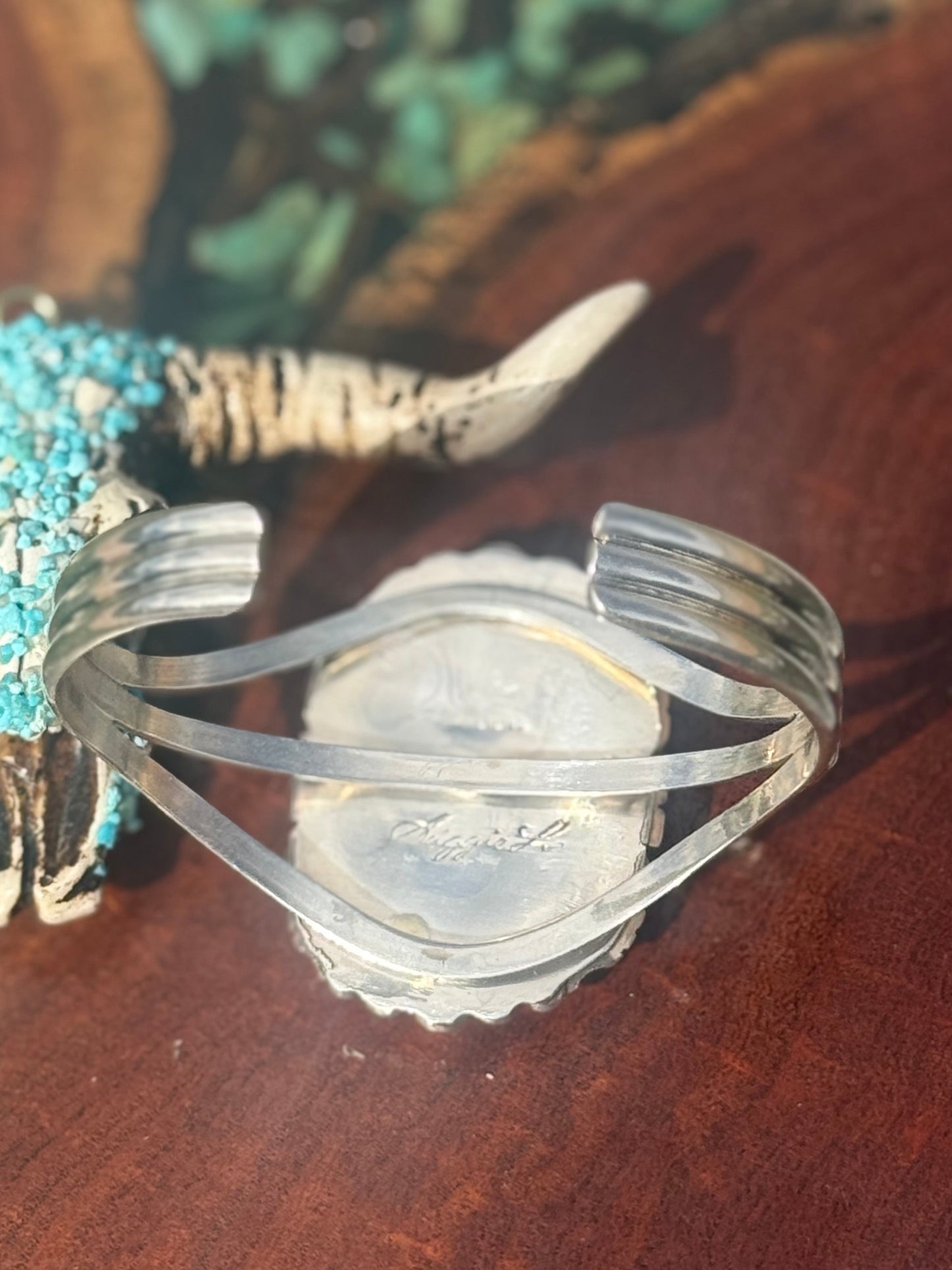 Augustine Largo Royston Turquoise Cuff Bracelet