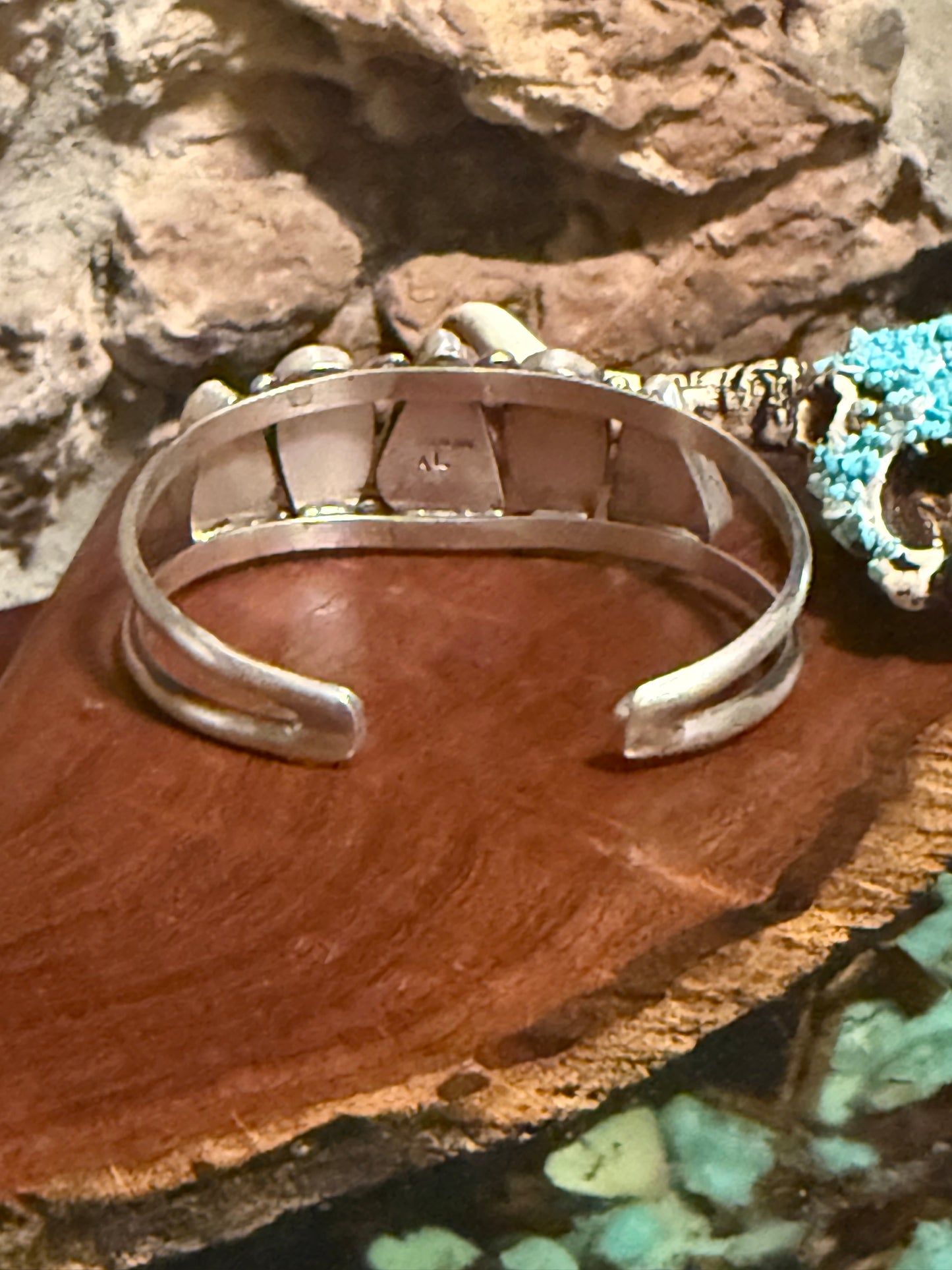 Augustine Largo Kingman Turquoise Five Stone Cuff