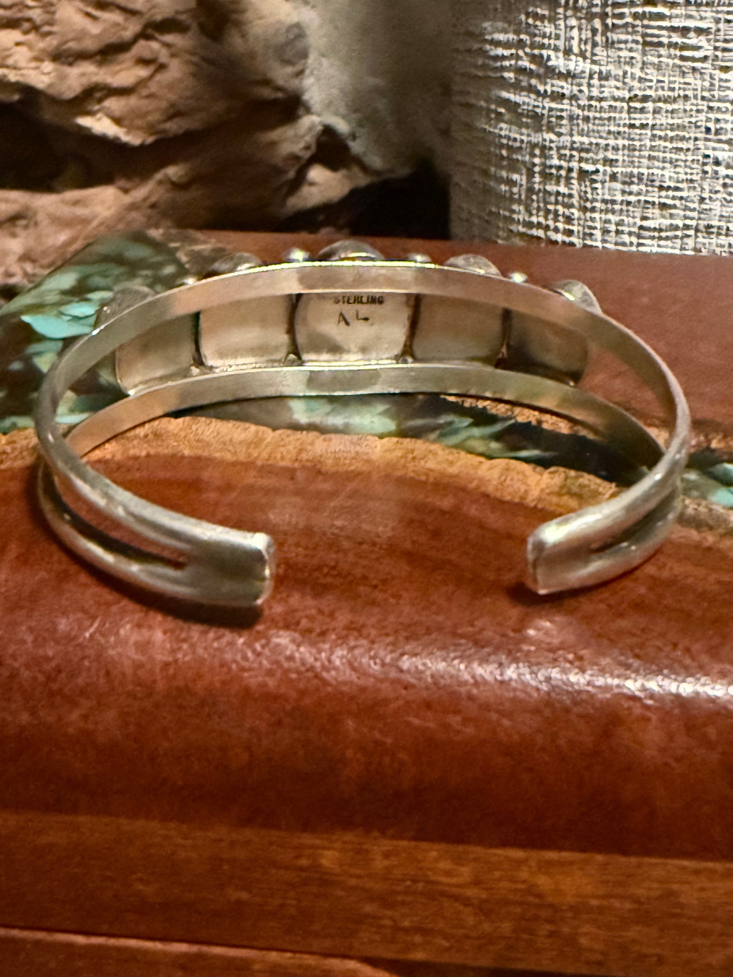Augustine Largo Kingman Turquoise Five Stone Cuff