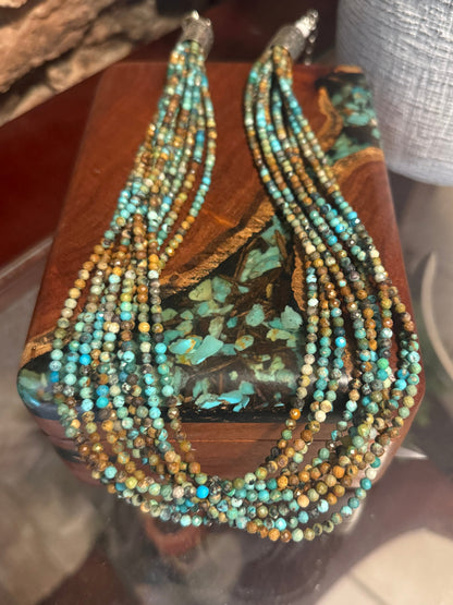 Multiple Strand Turquoise Bead Necklace