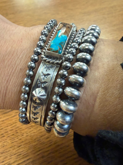 Sterling Silver 4mm Stretch Bead Bracelet