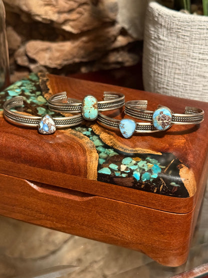 Donovan Skeet Navajo Handmade Golden Hill Cuffs