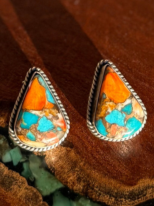 Navajo Handmade Kingman Krush Studs - Donovan Skeet