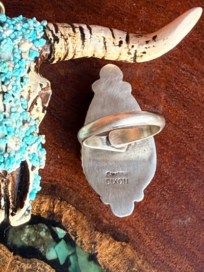 Navajo Hamdmade BlackJack Turquoise Adjustable Ring
