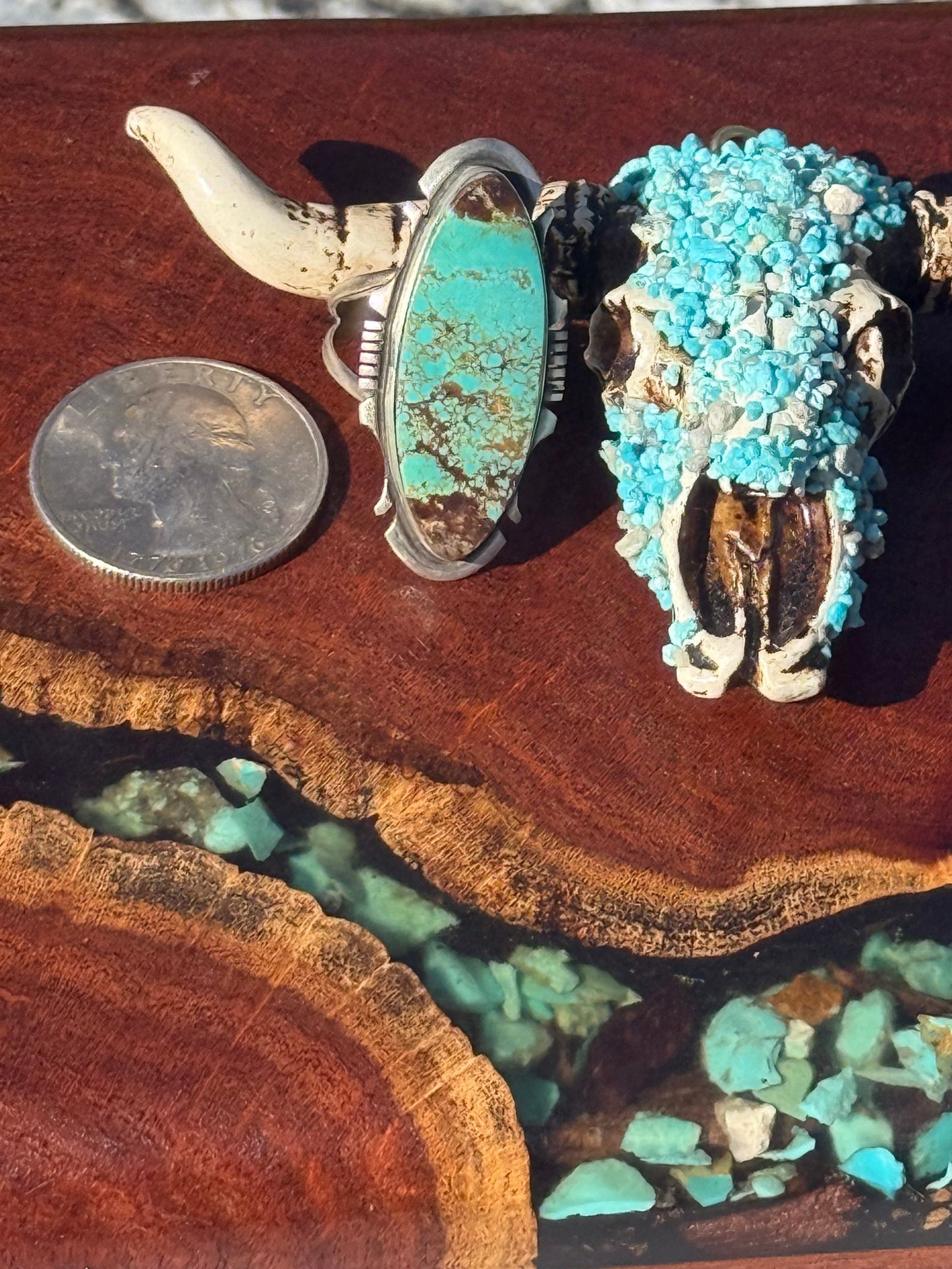 Navajo Handmade Mine 8 Turquoise Ring