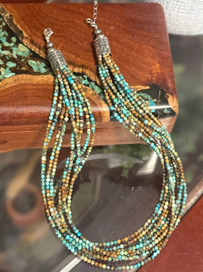 Multiple Strand Turquoise Bead Necklace