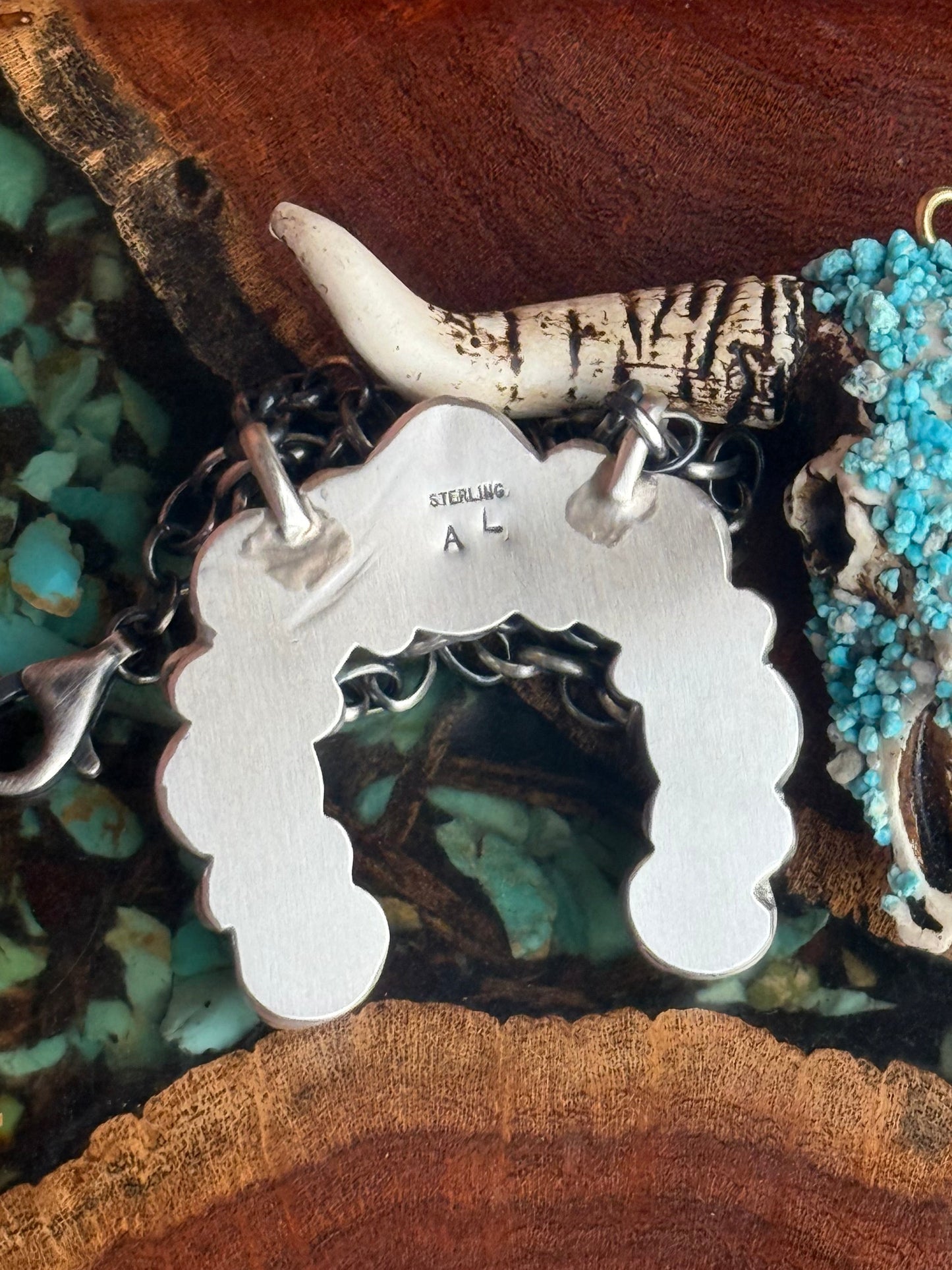 Navajo Handmade Kingman Turquoise Naja