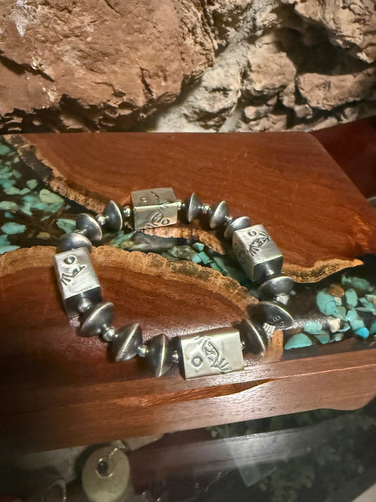 Sophia Becenti Handmade Navajo Pearl Stretch Bracelet