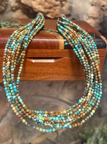 Multiple Strand Turquoise Bead Necklace