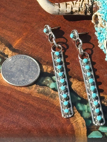Zuni Handmade Turquoise Missile Earrings