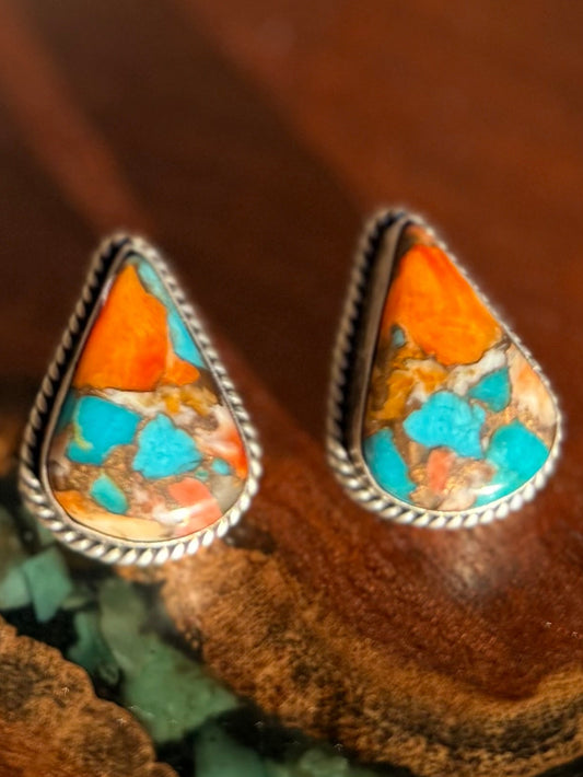 Navajo Handmade Kingman Krush Studs - Donovan Skeet