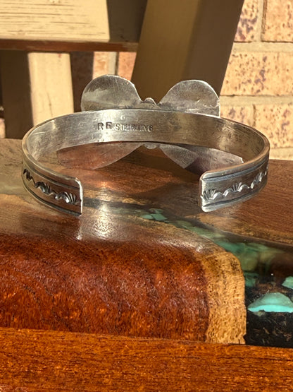 Rick Enriquez Navajo Handmade Number 8 Butterfly Cuff