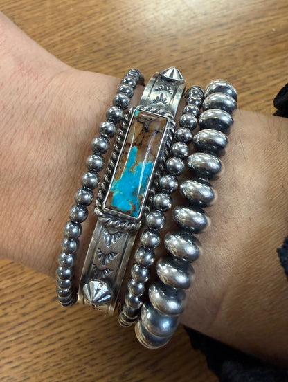 Sterling Silver 4mm Stretch Bead Bracelet