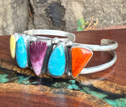 Augustine Largo Multi Color Five Stone Bracelet