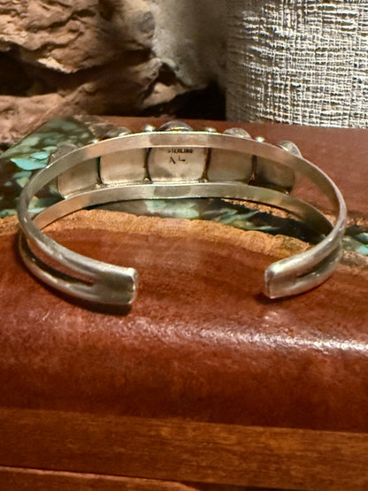 Augustine Largo Kingman Turquoise Five Stone Cuff
