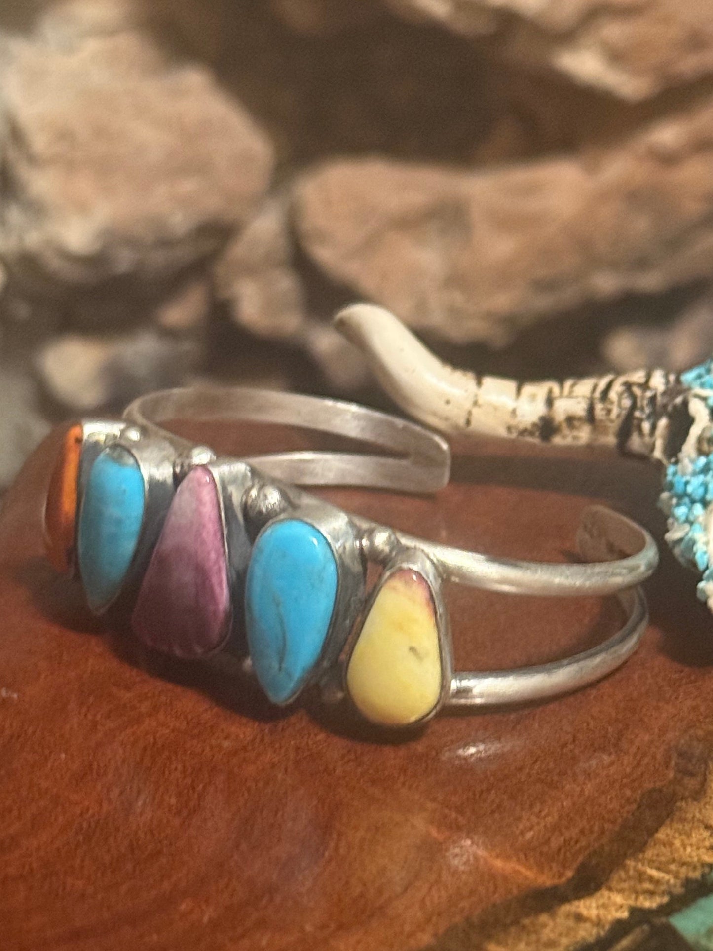 Augustine Largo Multi Color Five Stone Bracelet