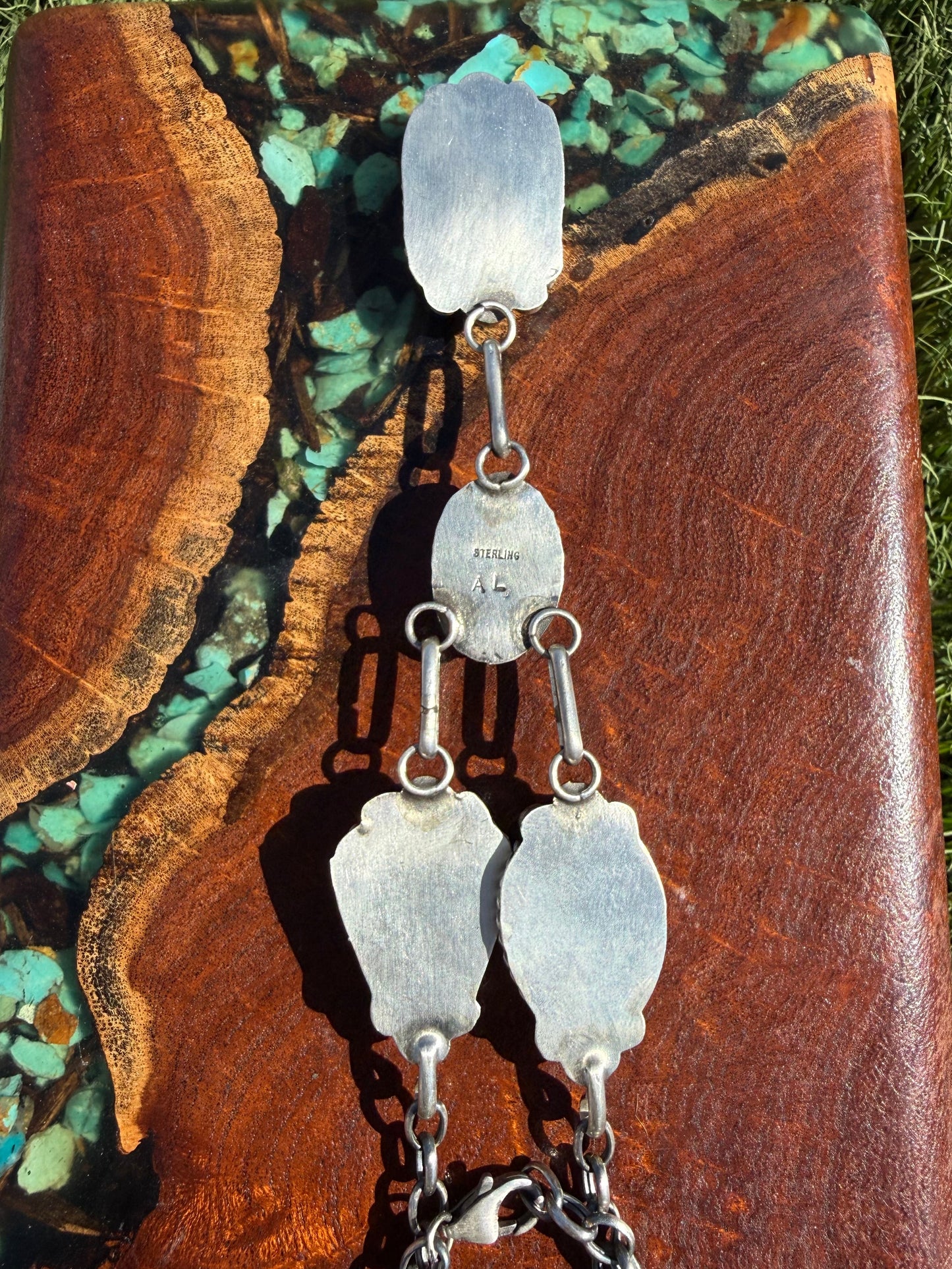 Navajo Handmade Mine 8 Four Stone Choker Set