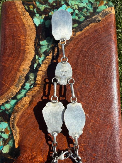 Navajo Handmade Mine 8 Four Stone Choker Set