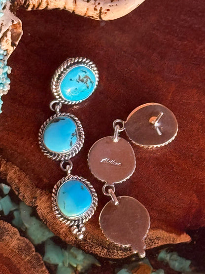 Navajo Handmade Mine 8 Two Stone Stud Dangles (Copy)