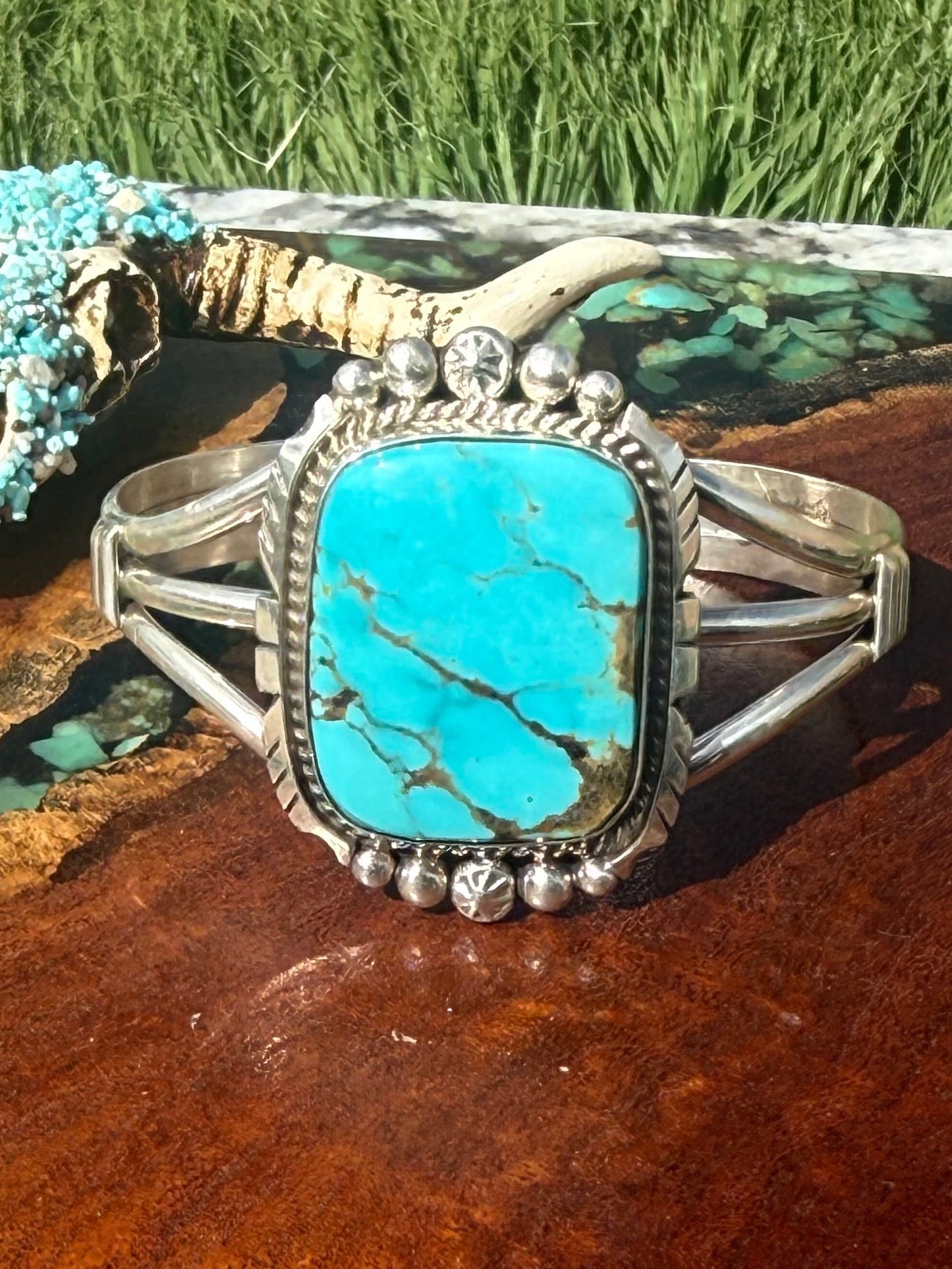Augustine Largo Royston Turquoise Cuff Bracelet
