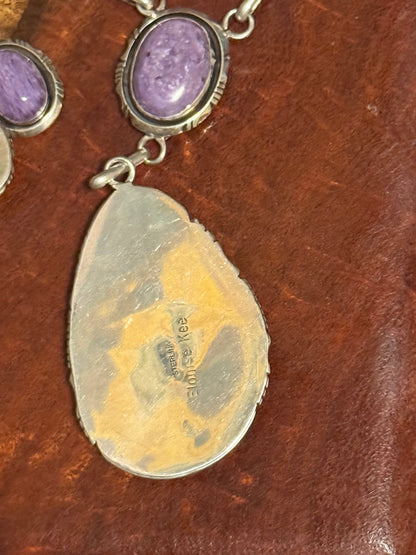 Navajo Handmade Chariot Four Stone Necklace Set